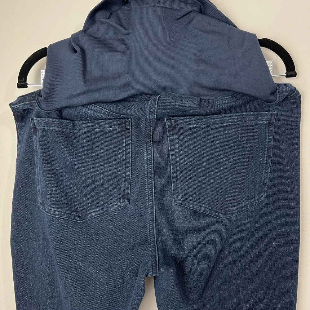 Spanx Maternity Women's XL Pull On‎ Mama Ankle Jean-Ish Jeans Dark Wash 20154R - Picture 7 of 10
